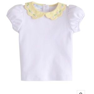 Little English yellow floral onesie and bloomers